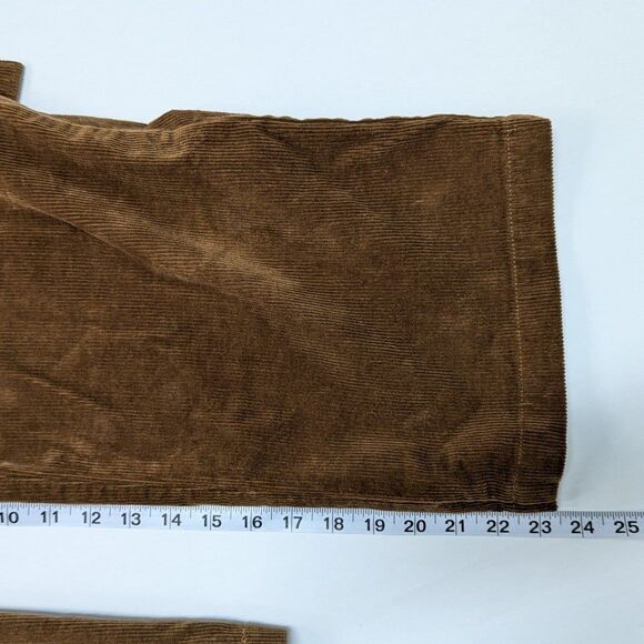 TGLA Small Brown Belted Corduroy Wide Leg Capris pants - Picture 7 of 9